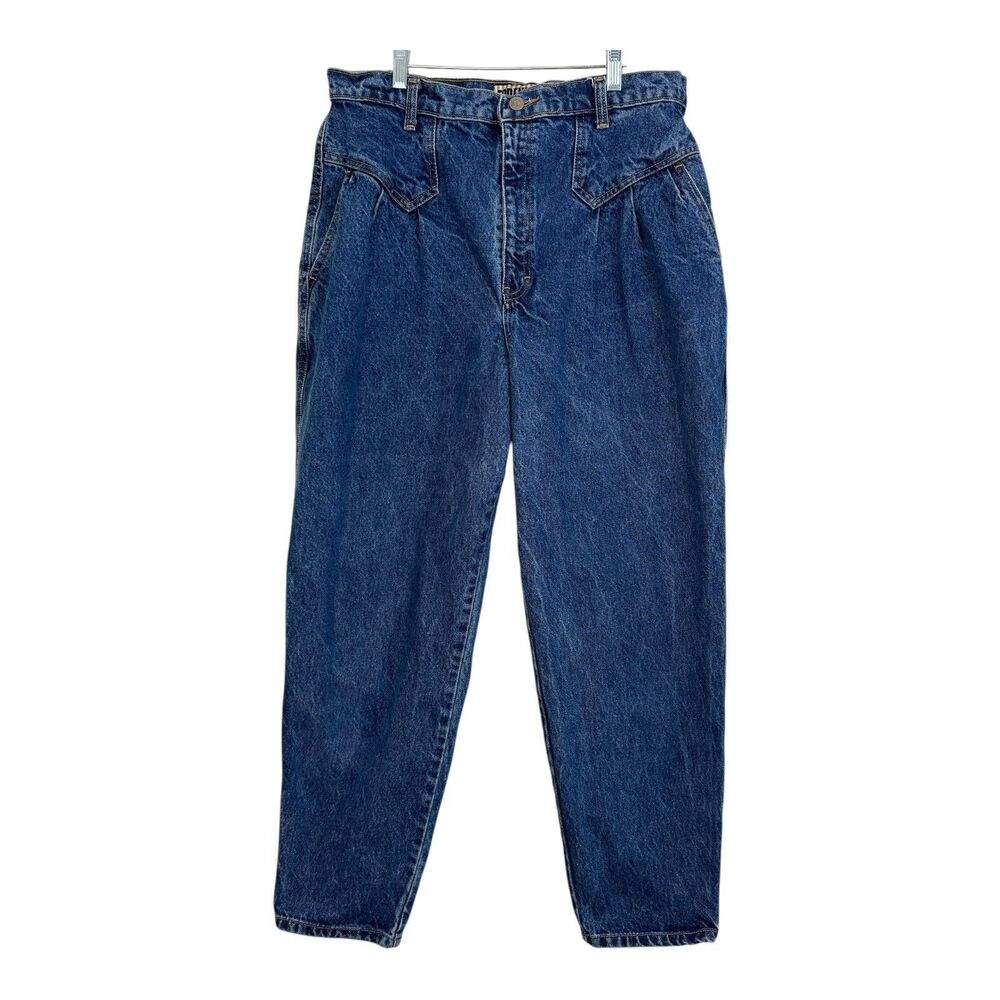 VTG Forenza Mom Jeans Size 16 High Waisted Pleated Medium Wash Runs Small